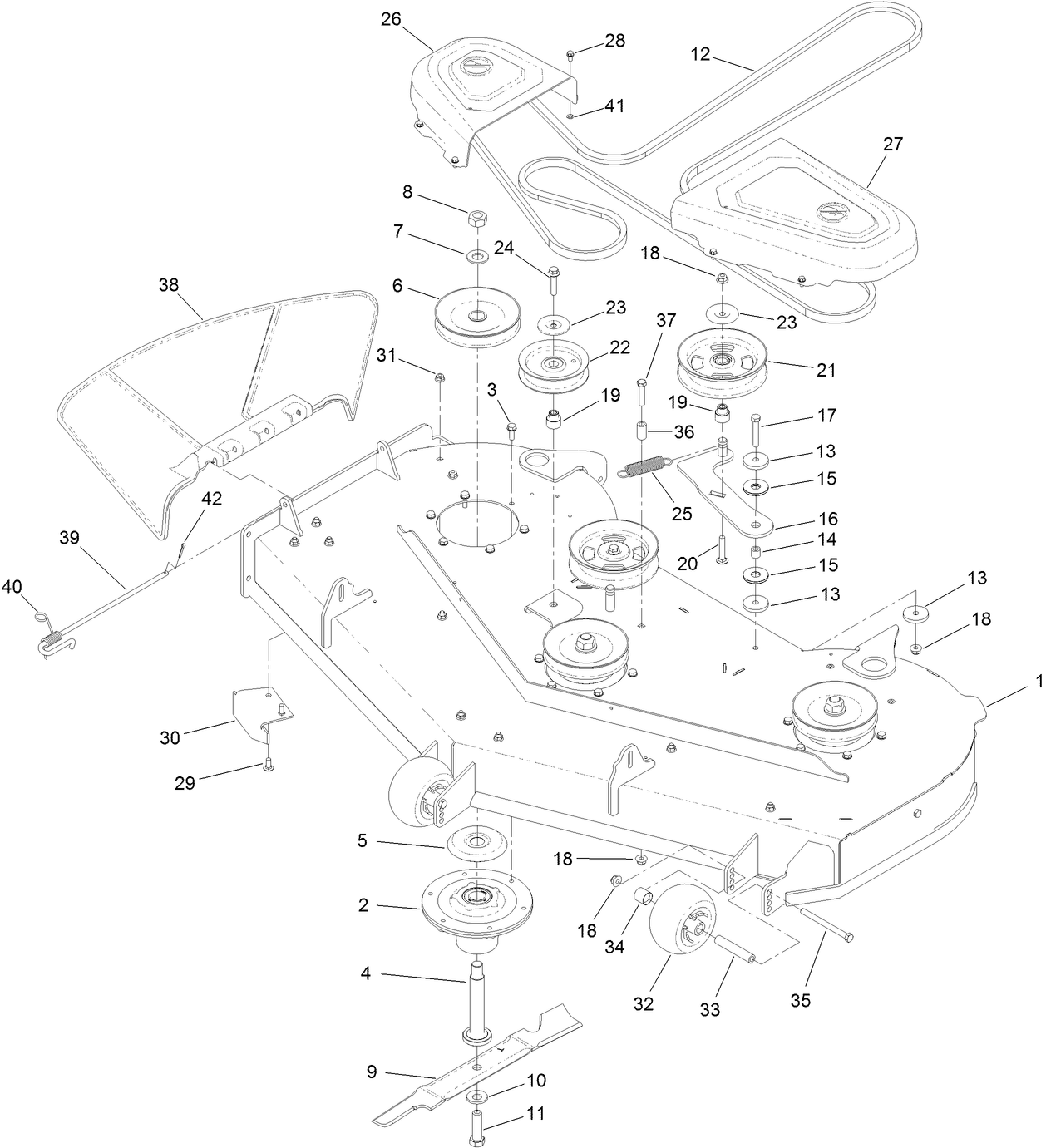 54 Inch Deck Assembly