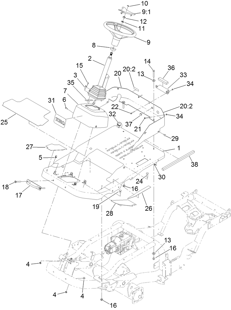 Platform, Steering and Console Assembly