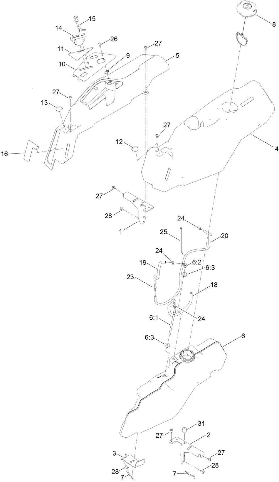 Body Styling and Fuel Tank Assembly