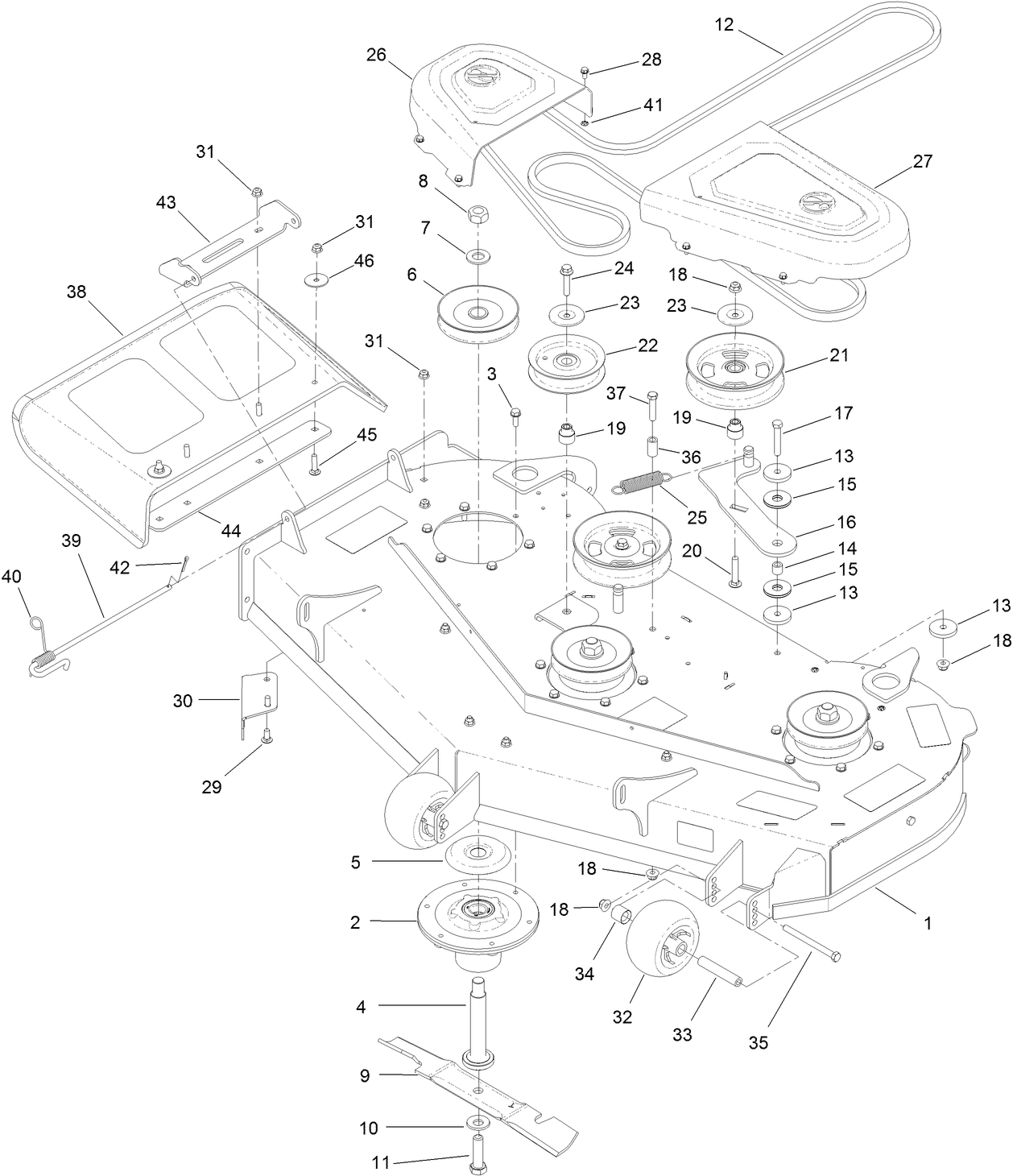 48 Inch Deck Assembly