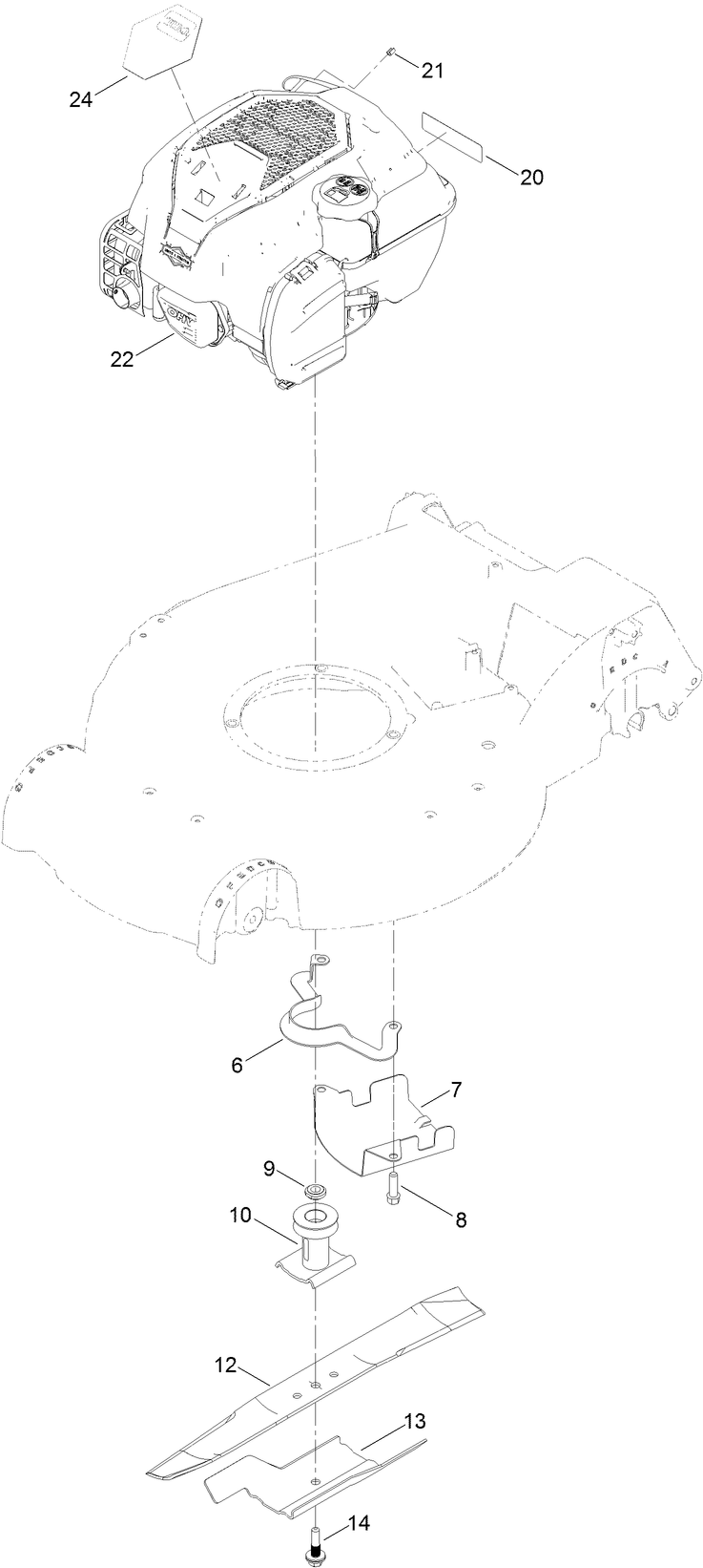Engine and Blade Assembly