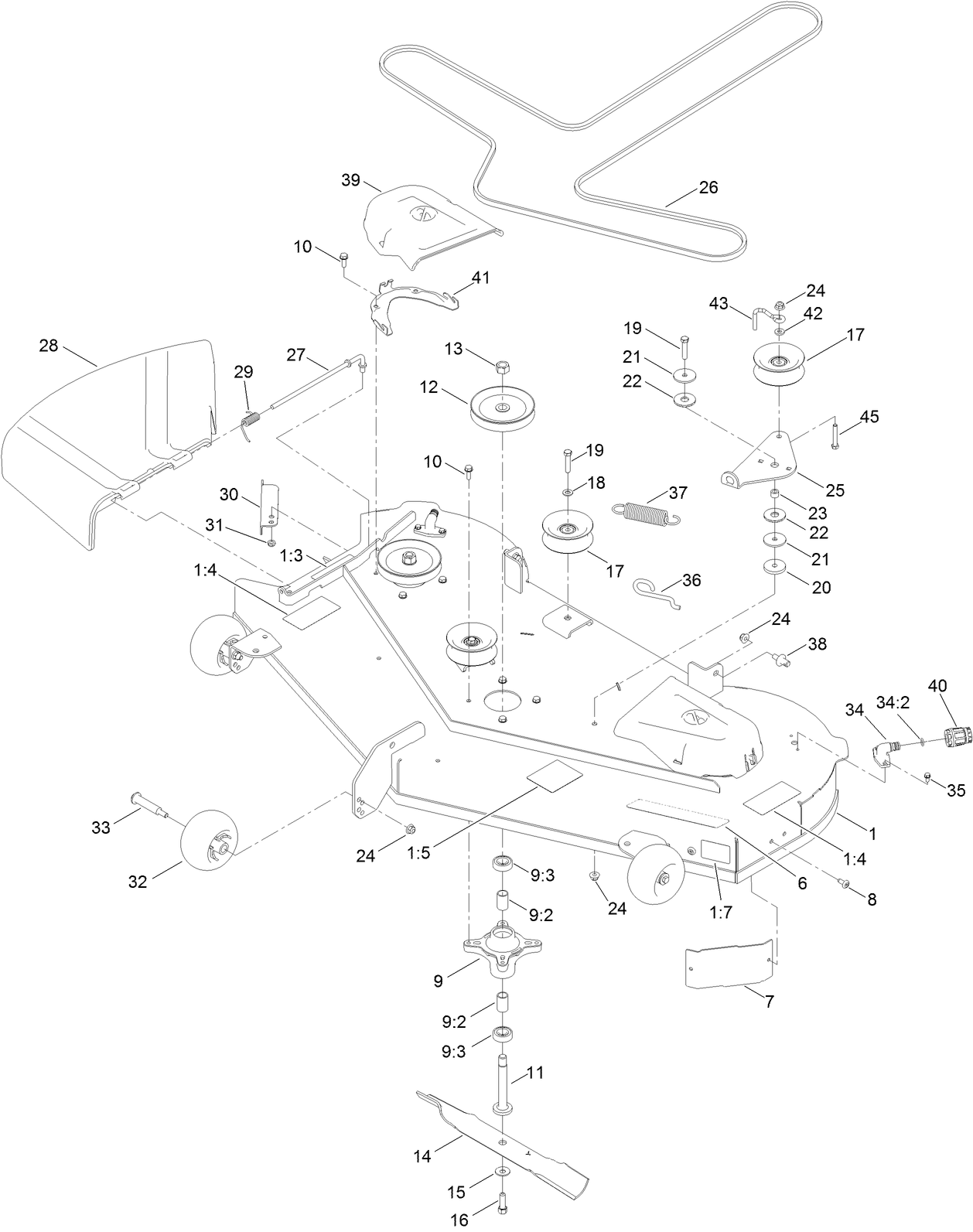 54 Inch Deck Assembly