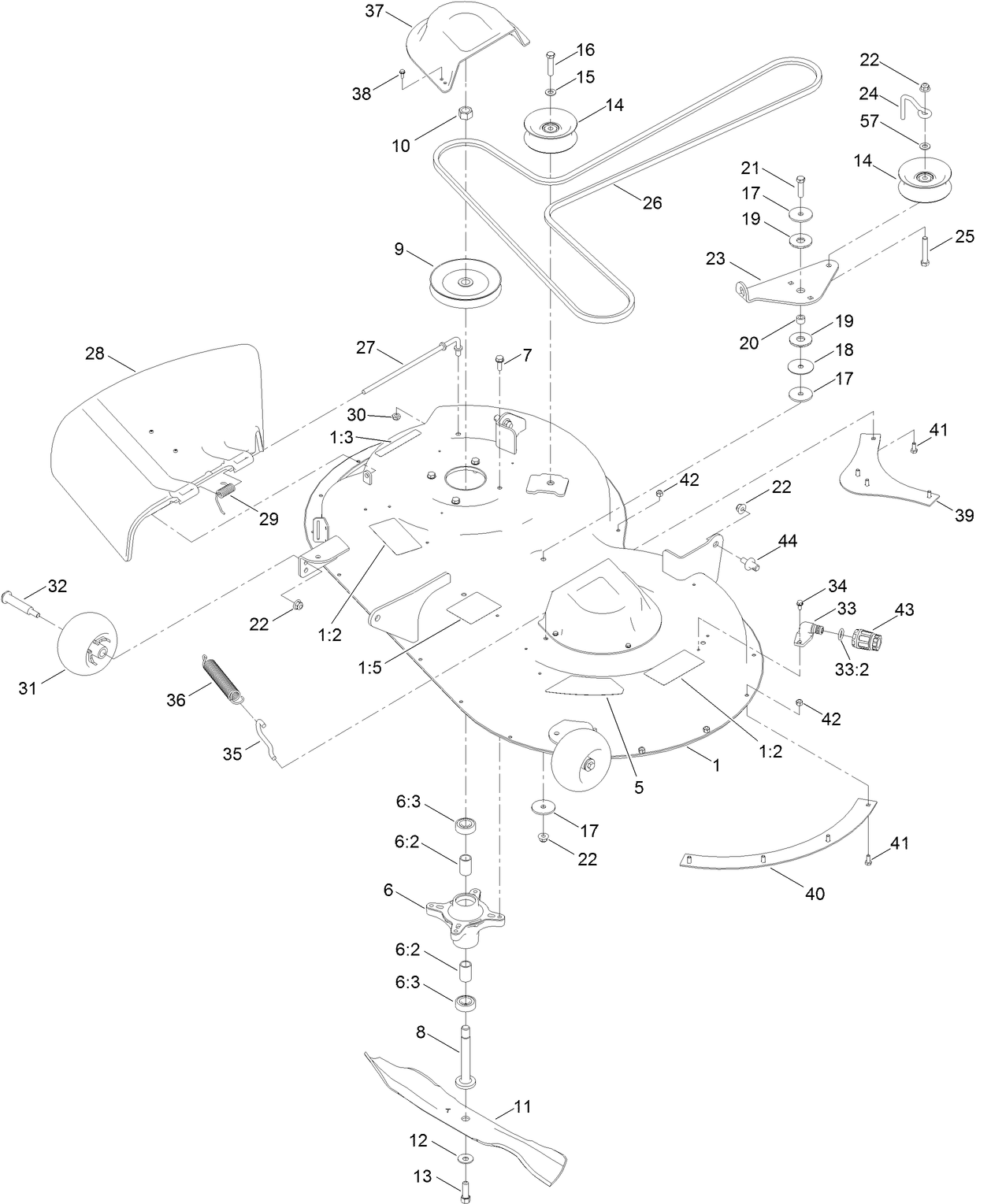 42 Inch Deck Assembly