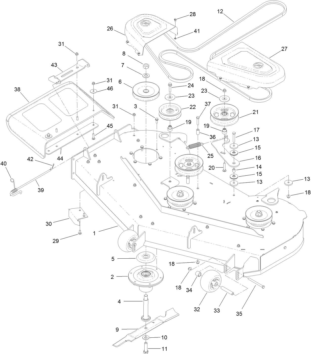 54 Inch Deck Assembly