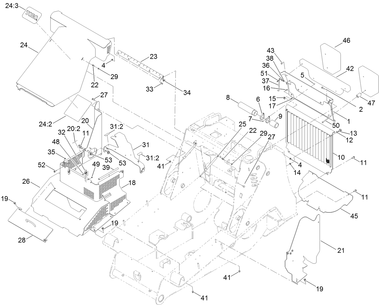 Hood and Access Panel Assembly