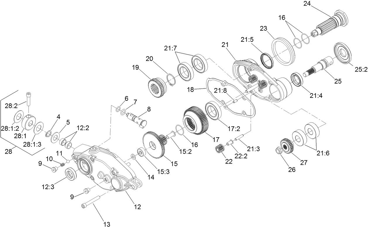 5 Inch Groomer Drive Box Assembly No. 137-0950