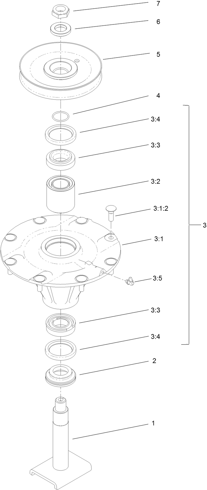 Low Spindle Assembly No. 139-3177