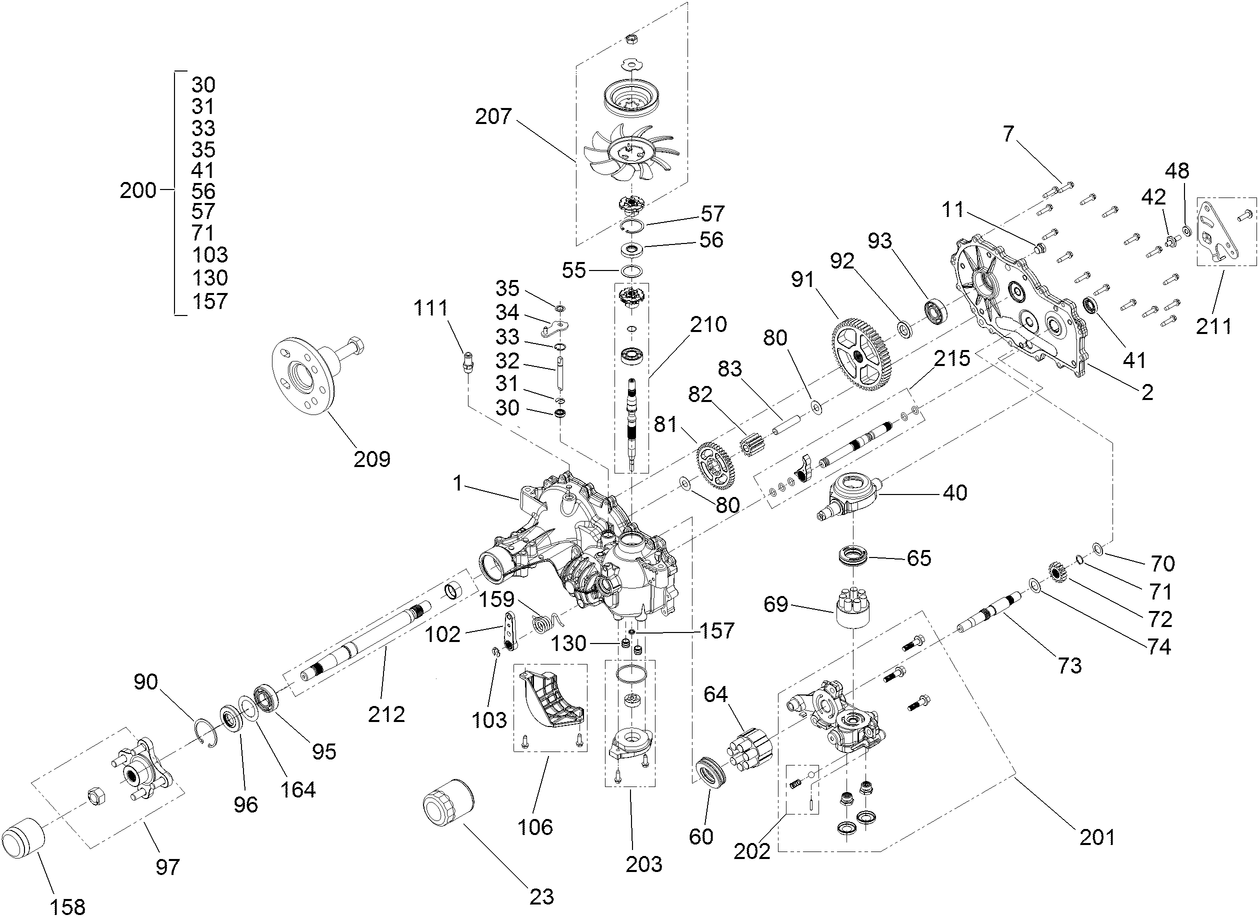 LH Transmission Assembly No. 138-4869