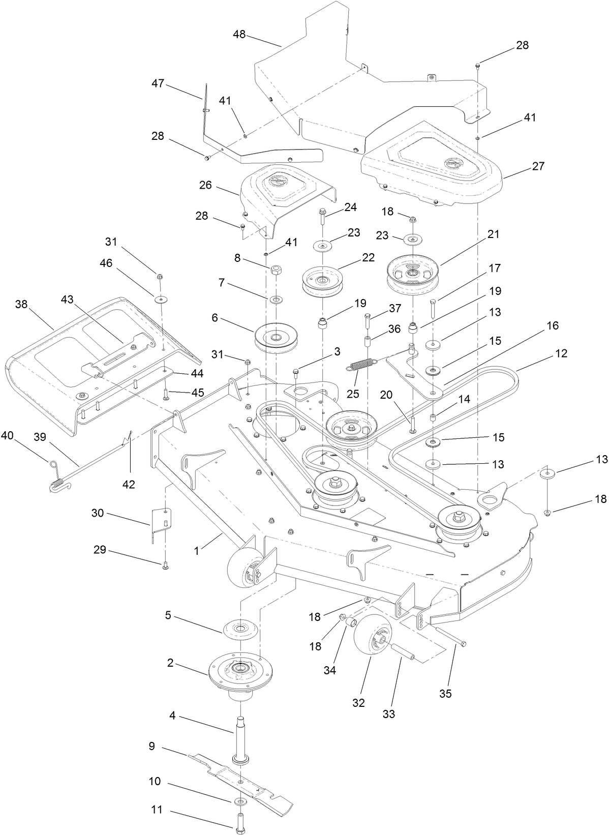 48 Inch International Deck Assembly