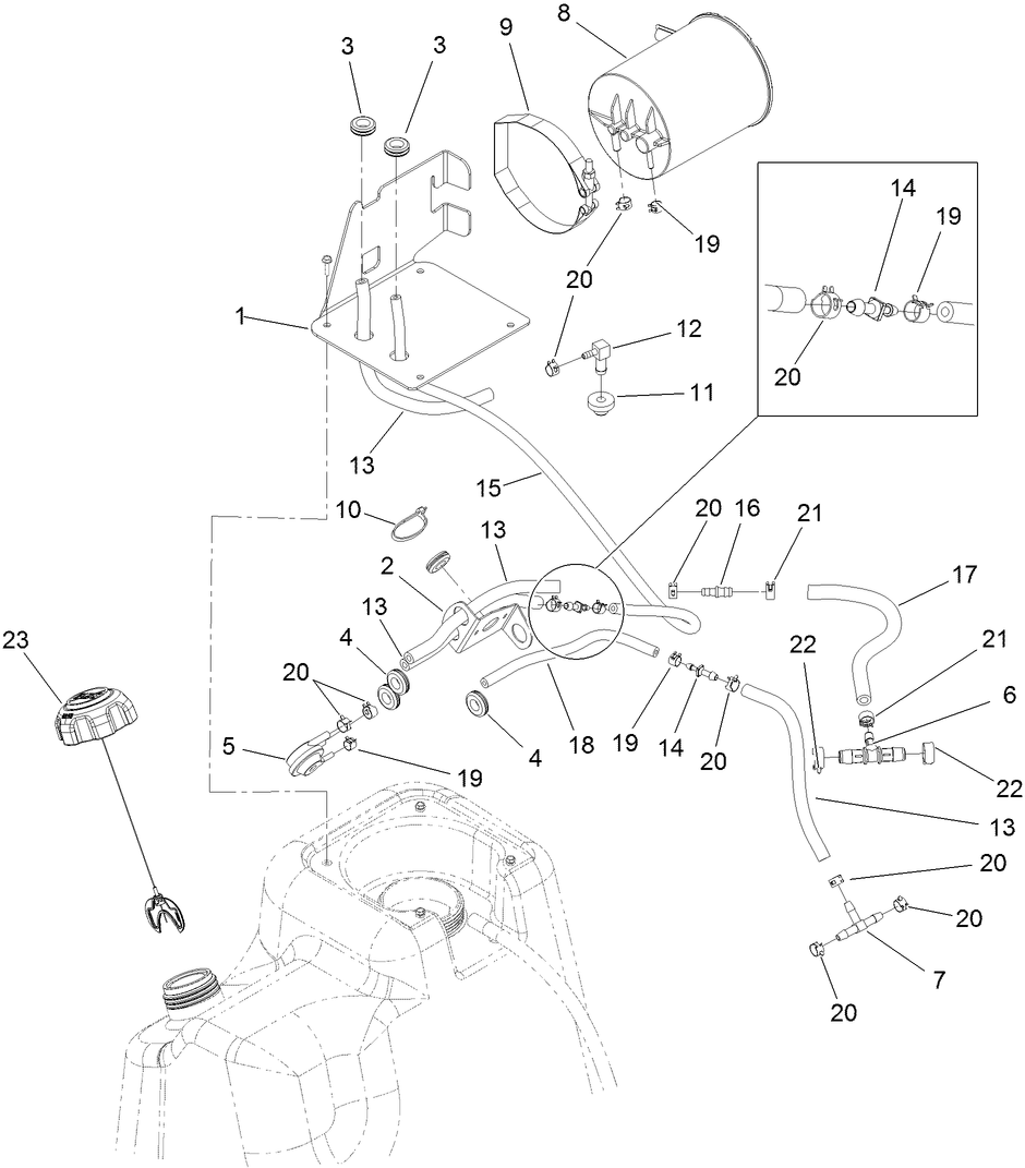 Carbon Canister Assembly No. 140-0550
