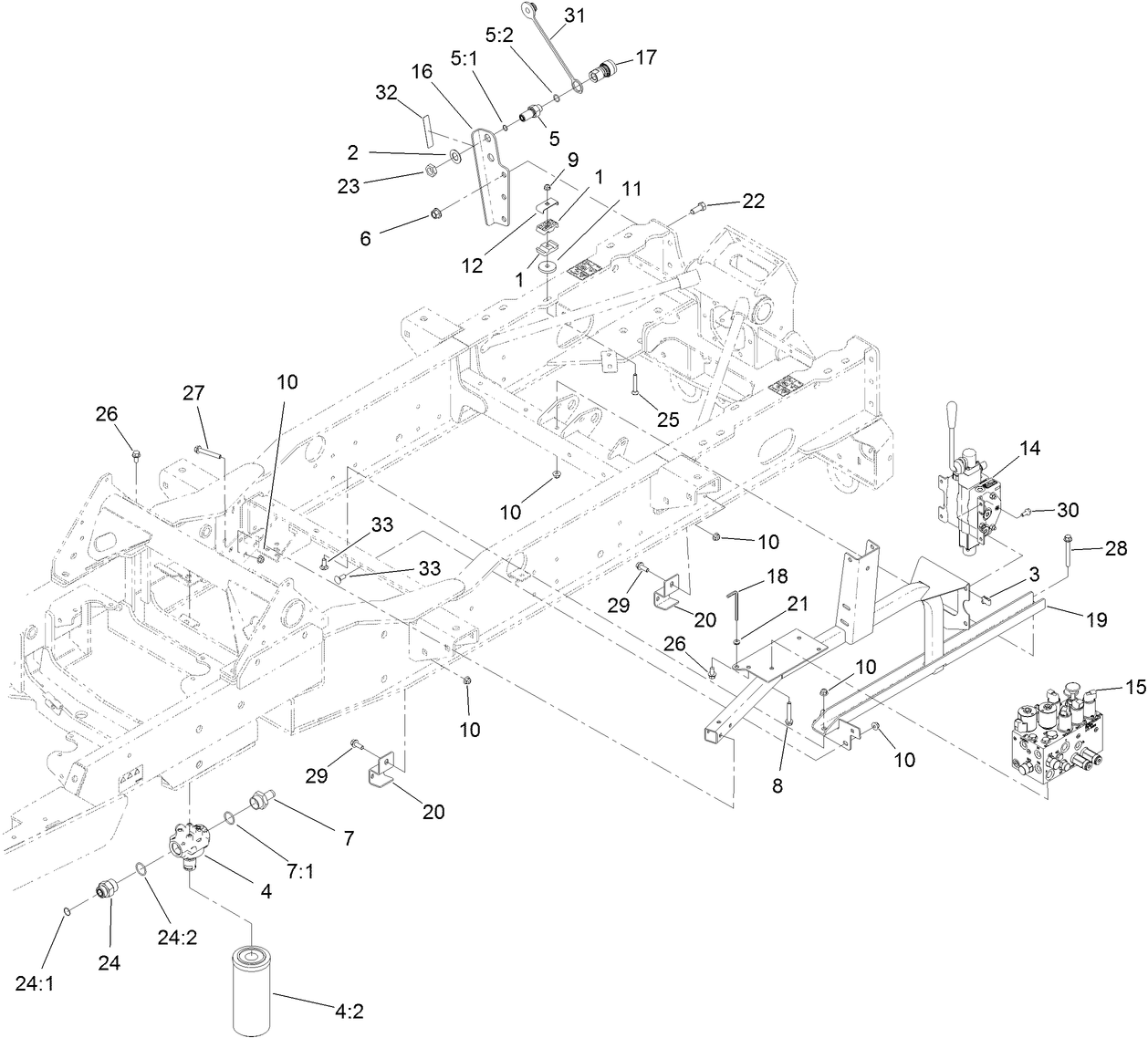 Manifold, Filter and Auxiliary Valve Assembly