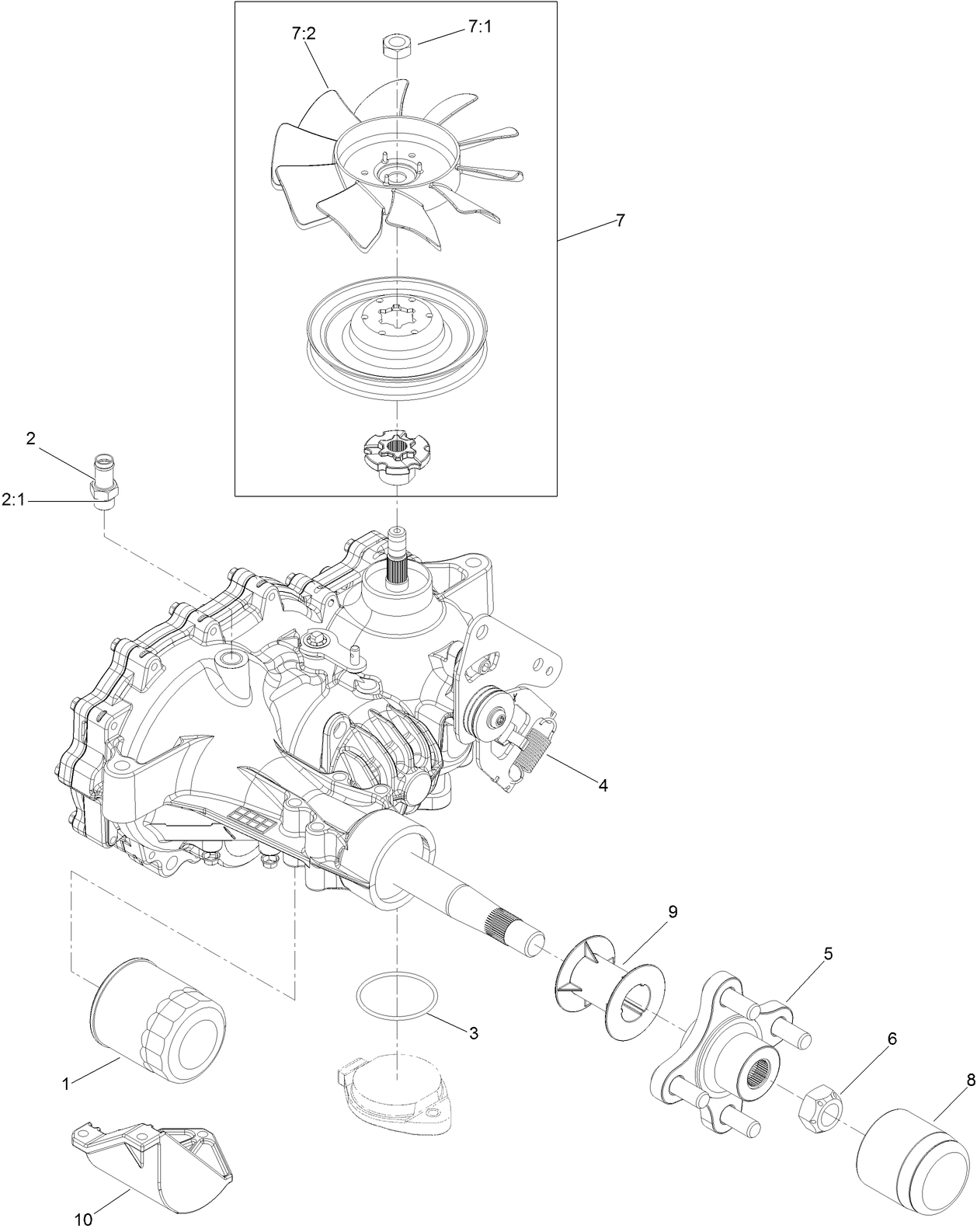 LH Transaxle Assembly No. 126-4883