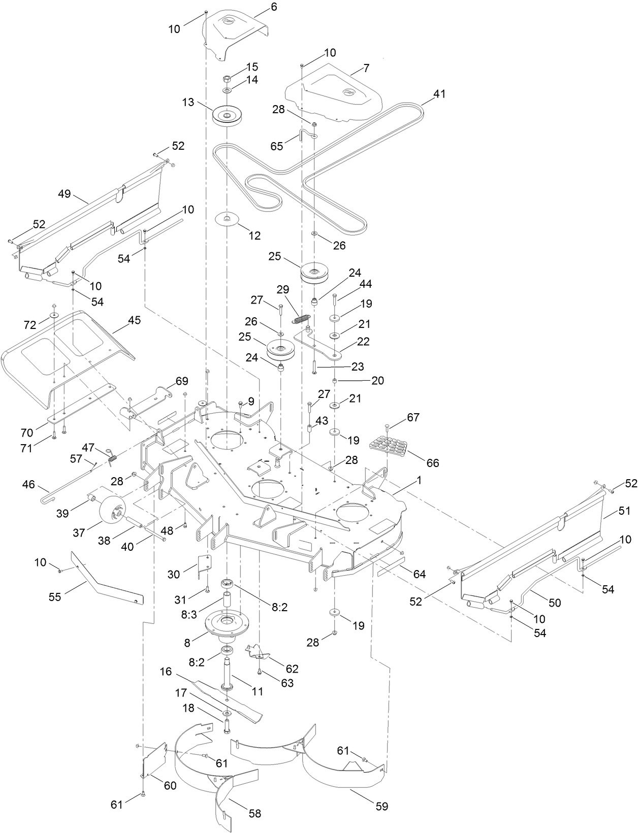 48 Inch Deck Assembly