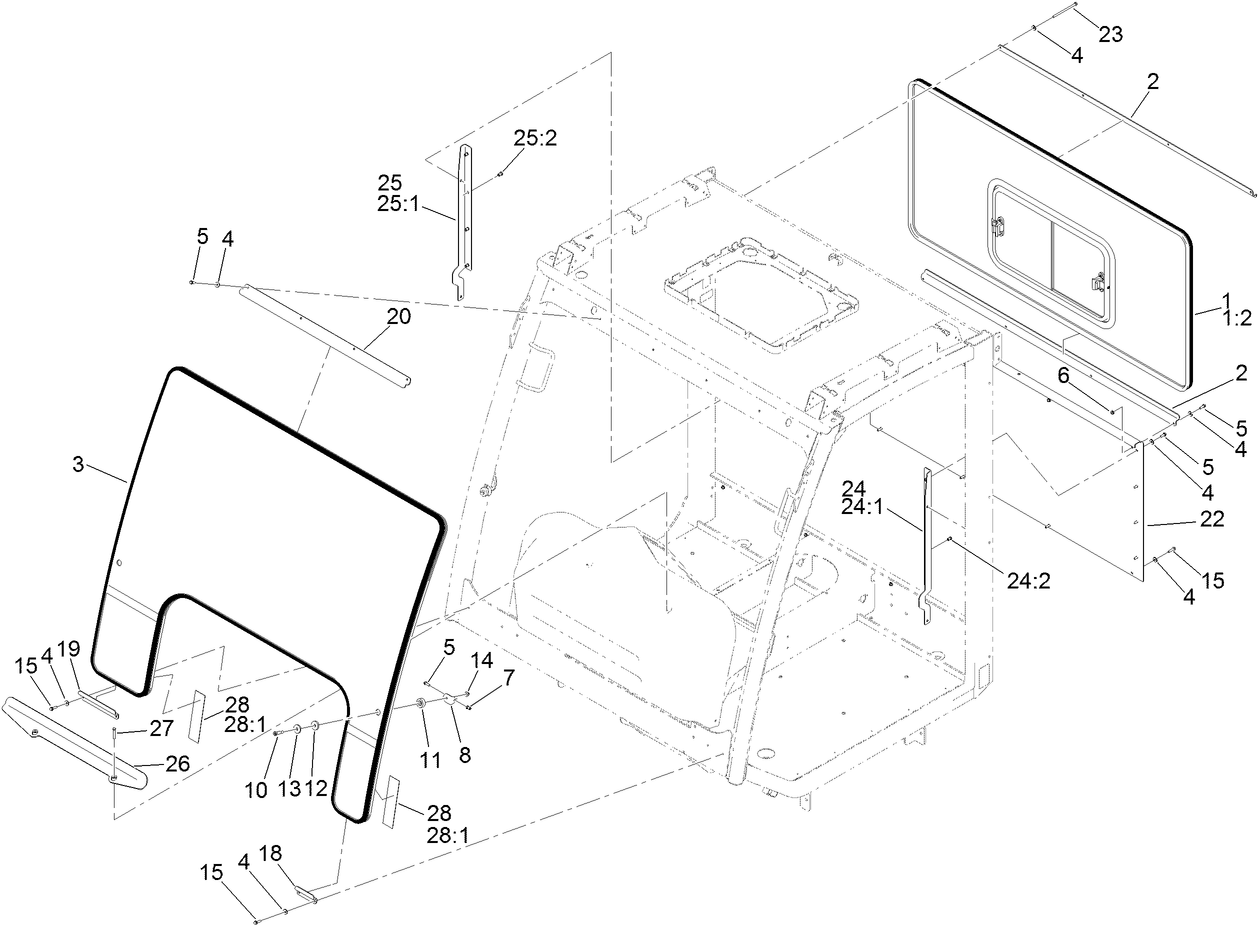 Front and Rear Glass Assembly