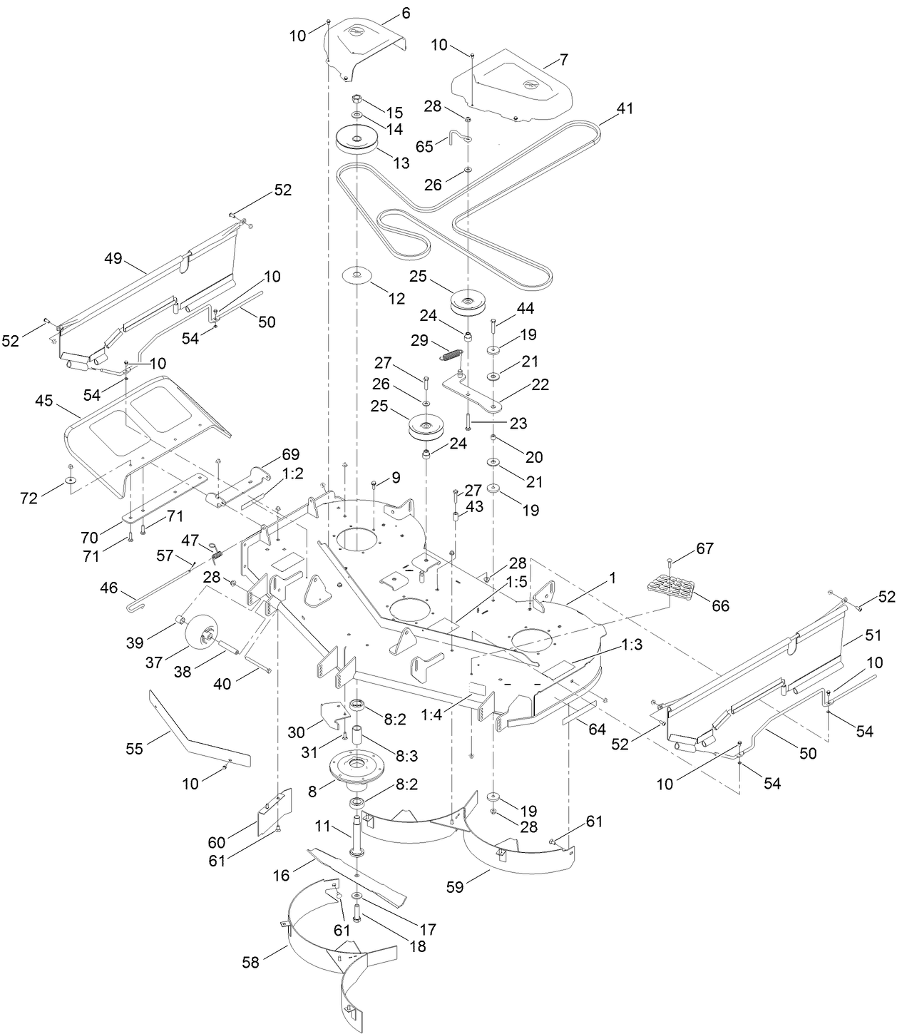 54 Inch Deck Assembly