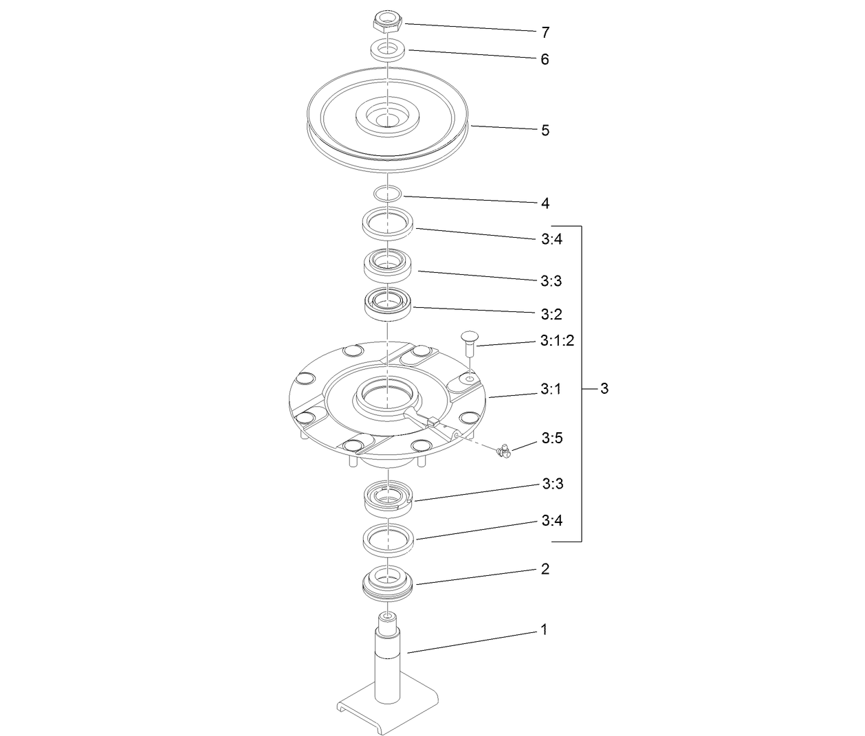 Low Driven Spindle Assembly No. 139-1039
