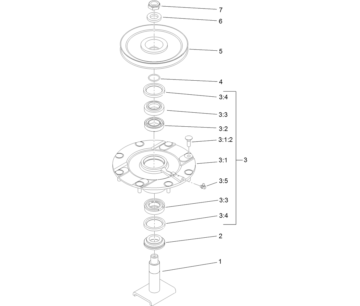 High Driven Spindle Assembly No. 139-1038