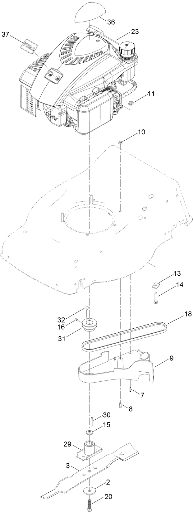 Engine and Blade Assembly