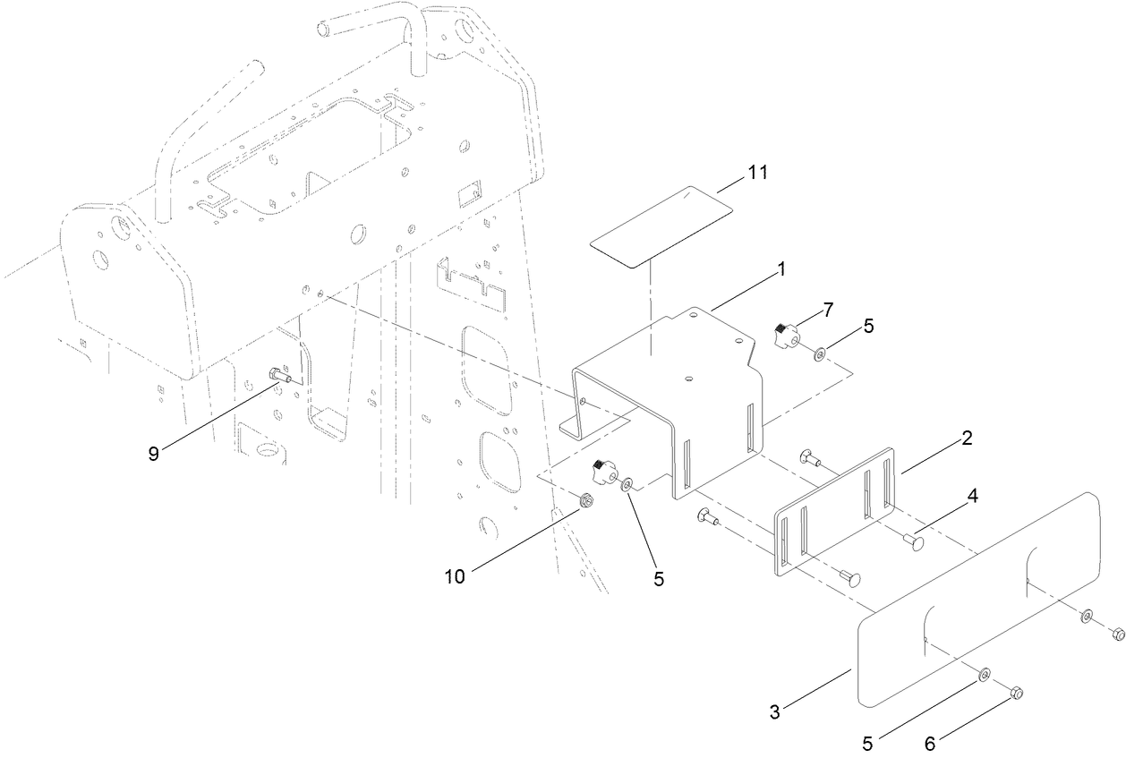 Canister Bracket and Thigh Support Assembly