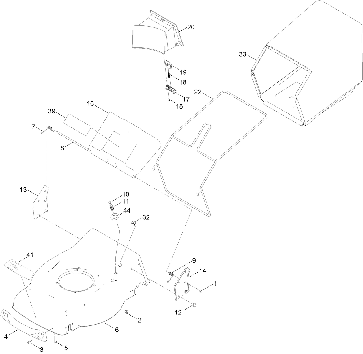 Deck and Bag Assembly