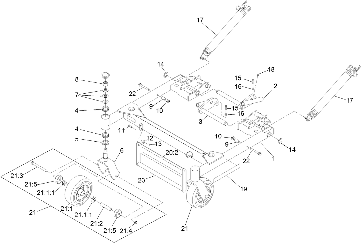 Deck Support Frame Assembly No. 142-2995