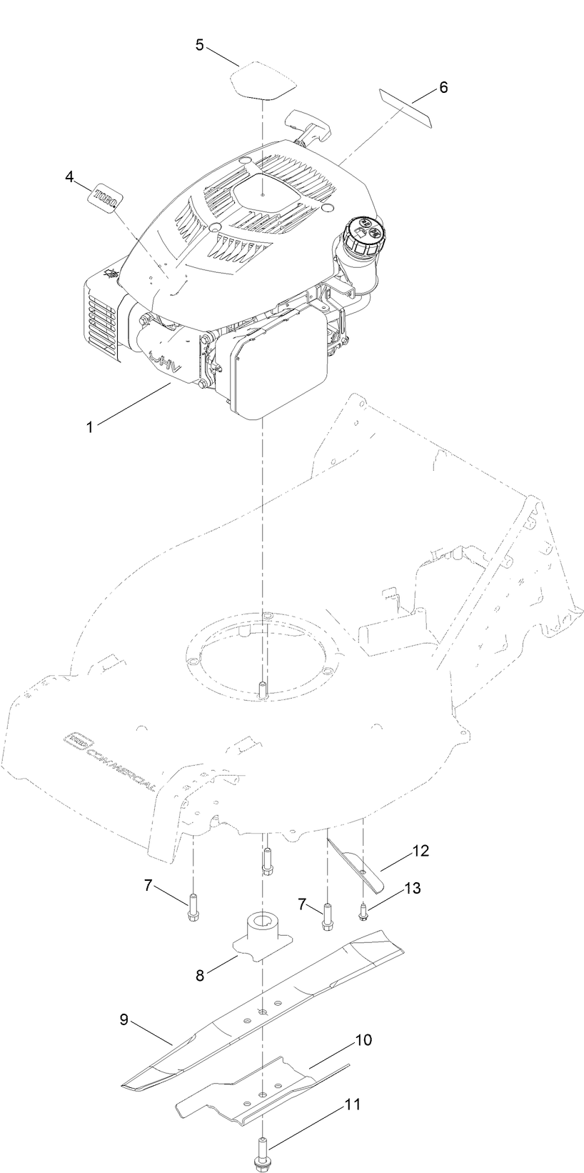 Engine and Blade Assembly