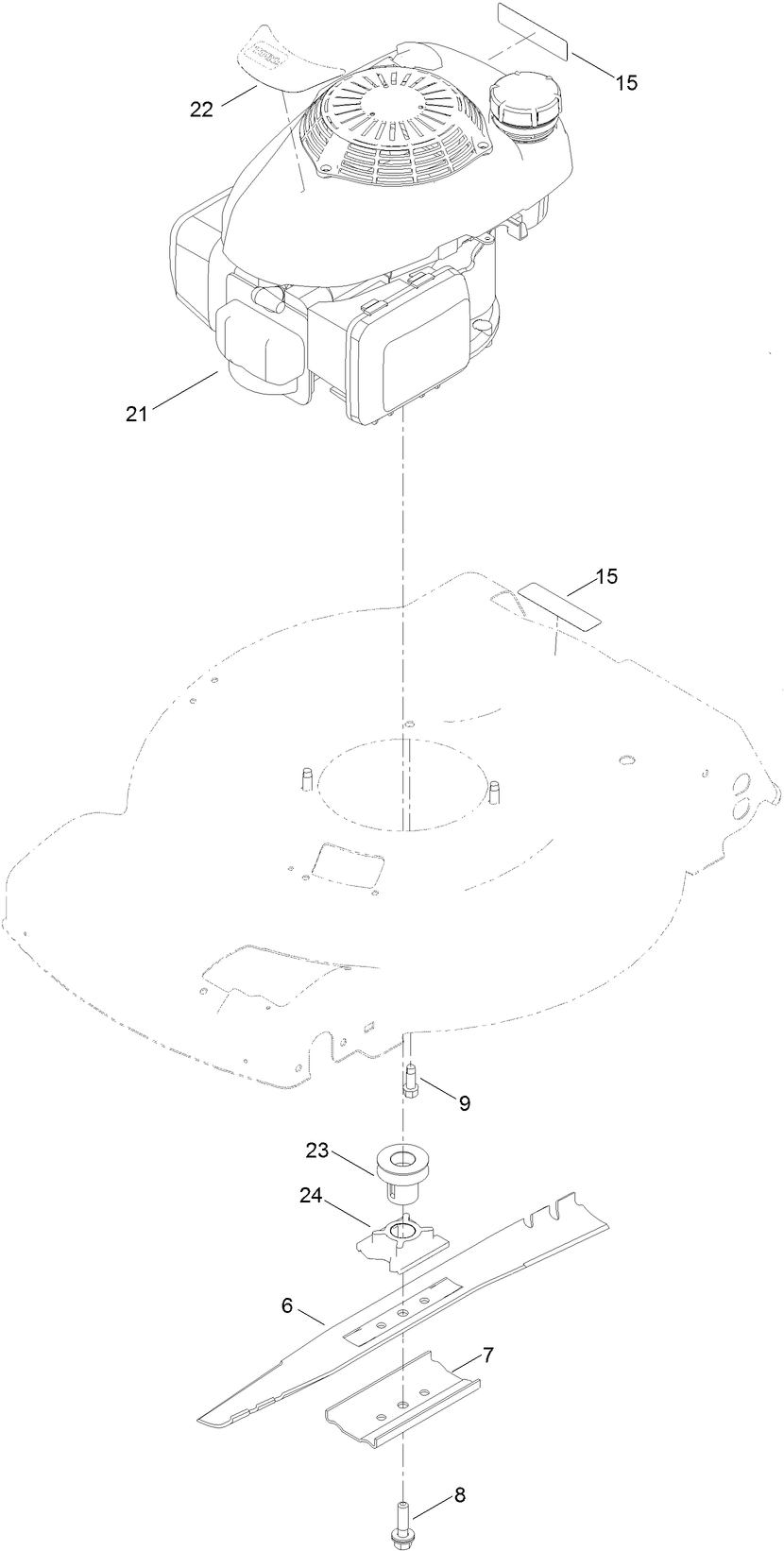 Engine and Blade Assembly