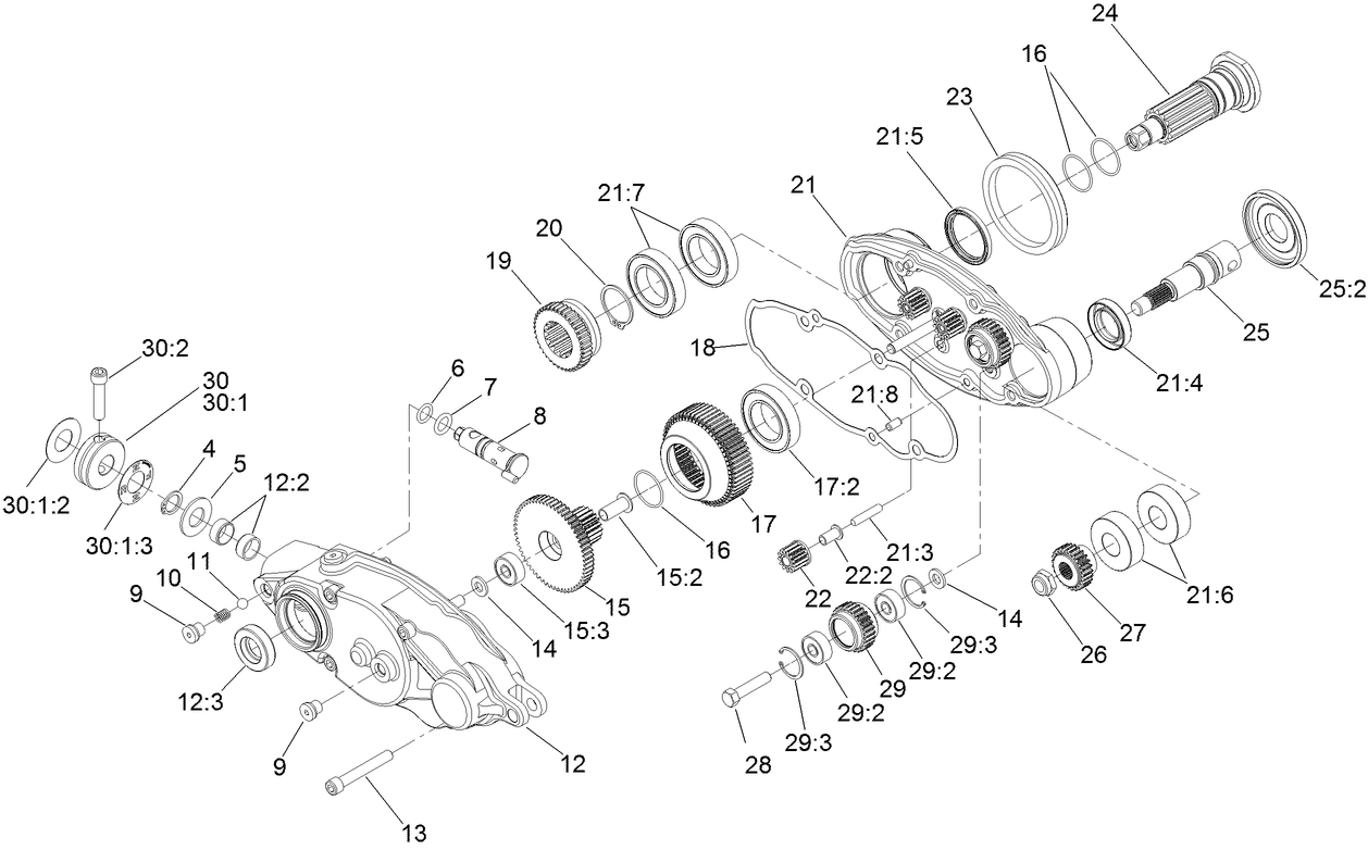 Groomer Drive Box Assembly  No. 137-0970