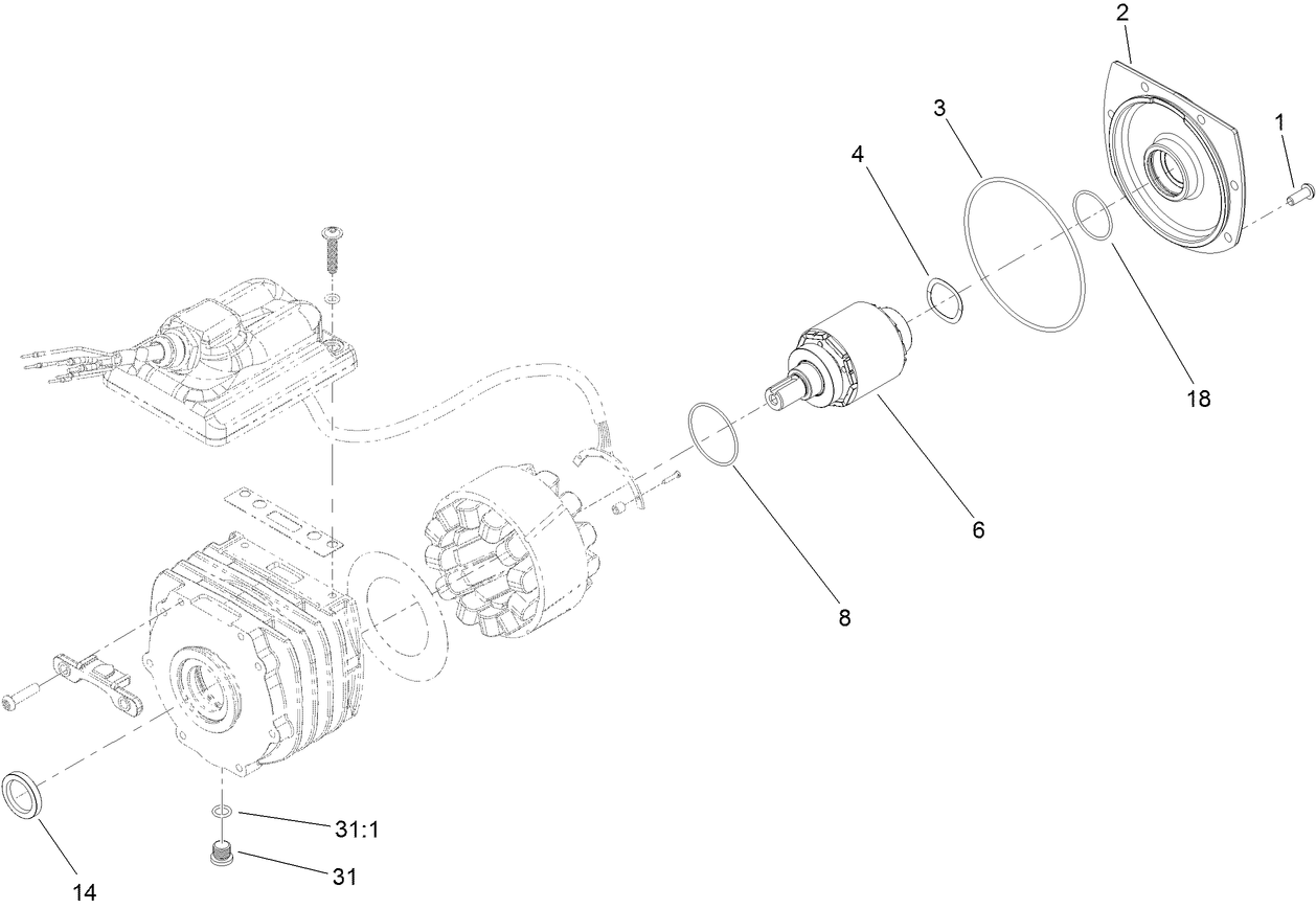 Direct Drive Electric Motor Assembly