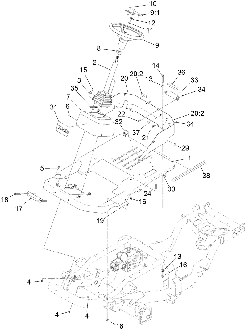 Platform, Steering and Console Assembly