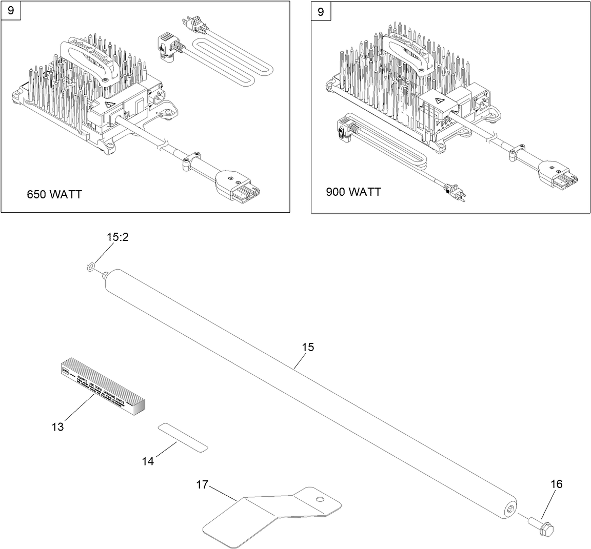 Charger and Miscellaneous Parts Assembly