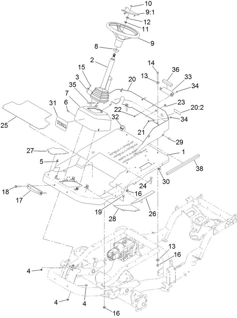 Platform, Steering and Console Assembly
