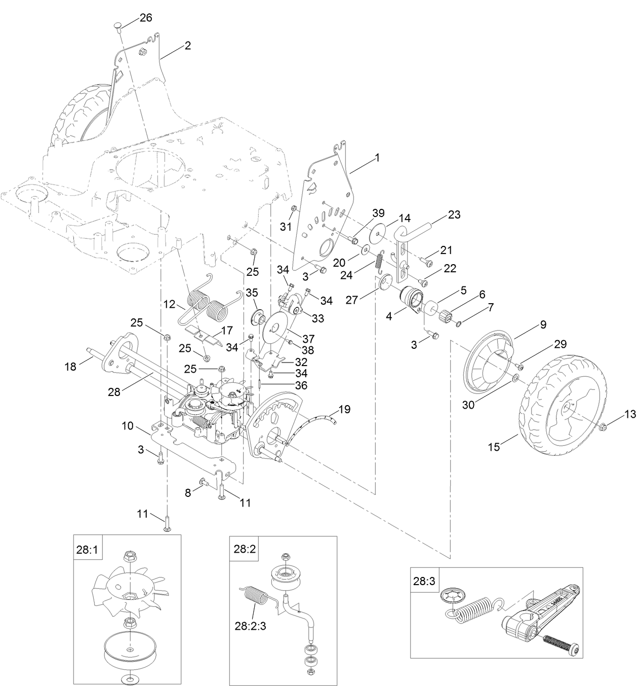 Transmission and HOC Assembly