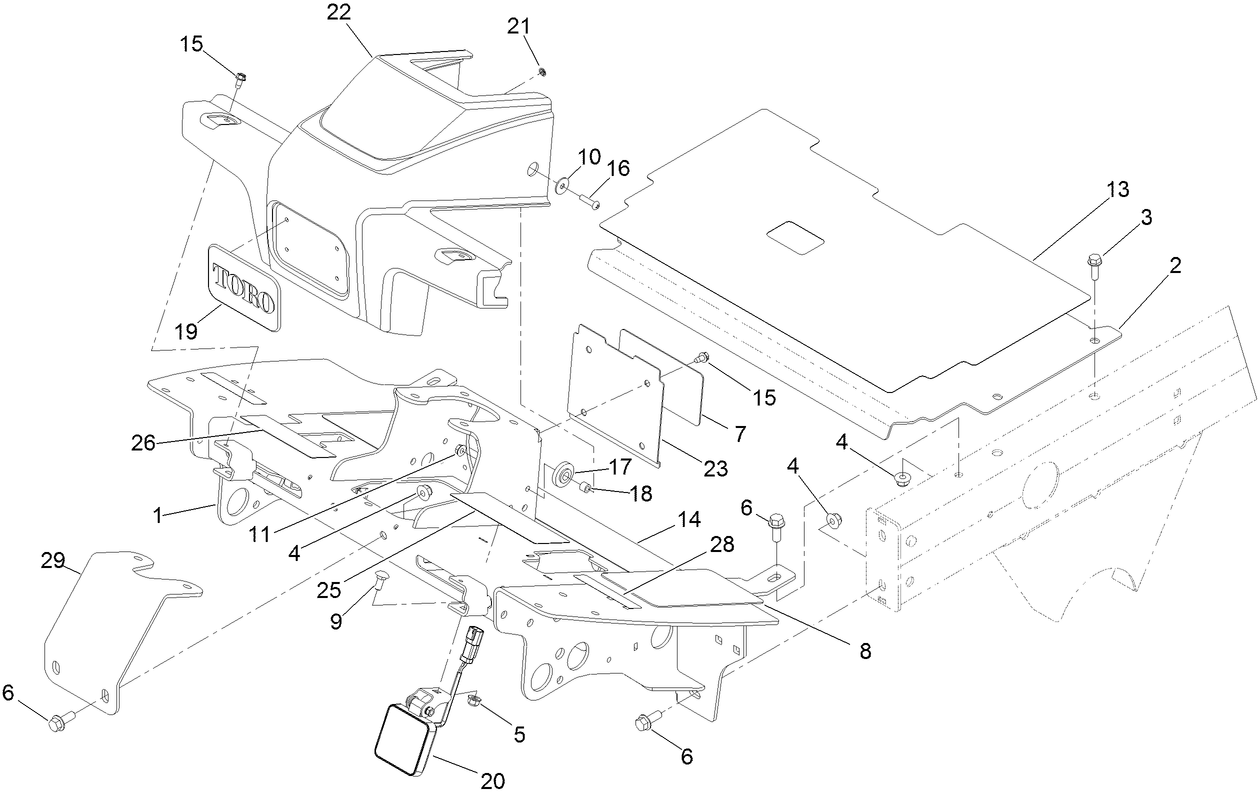 Operator Platform and Front Shroud Assembly