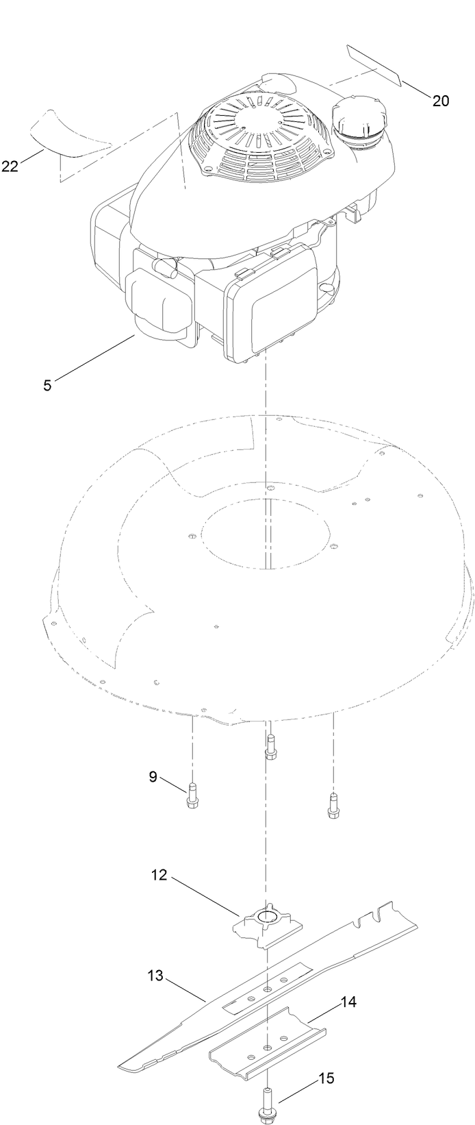Engine and Blade Assembly