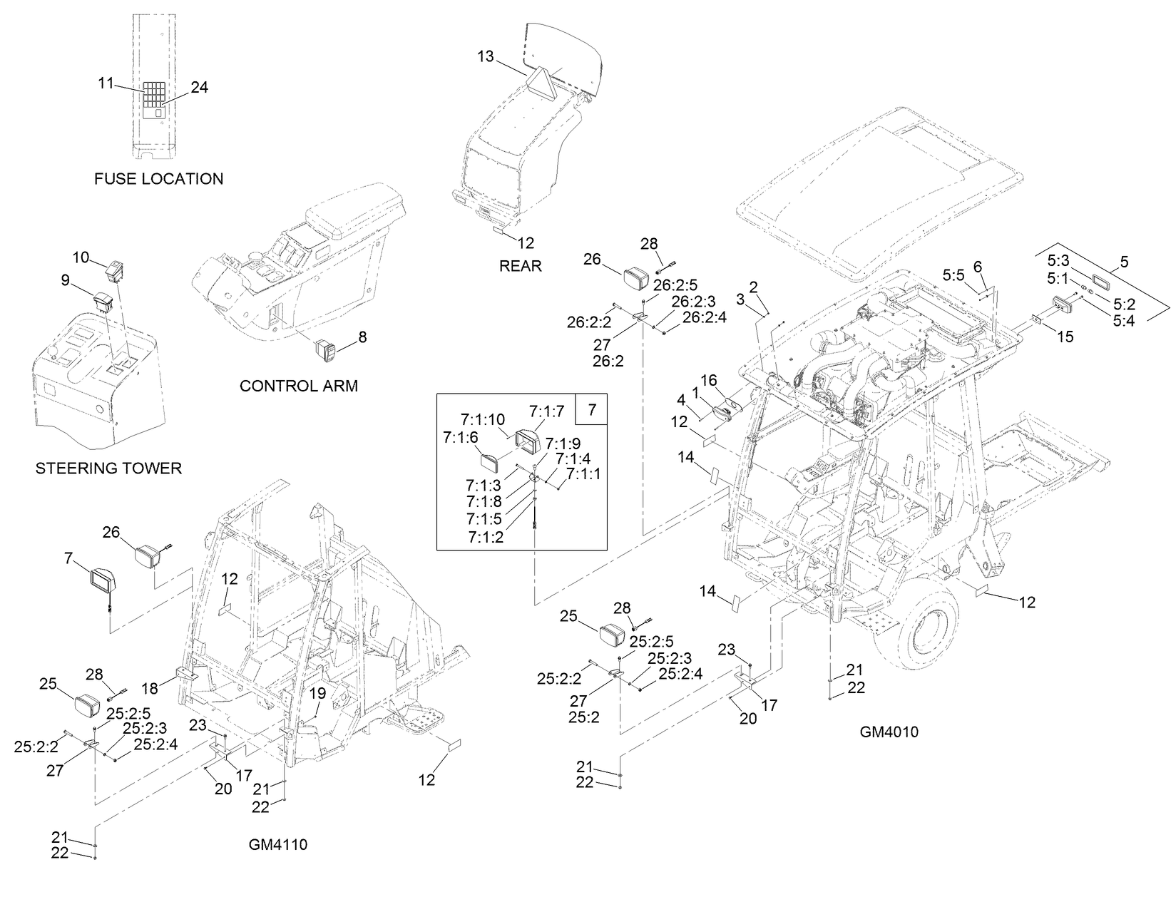GM4010/4110 North American Light Assembly