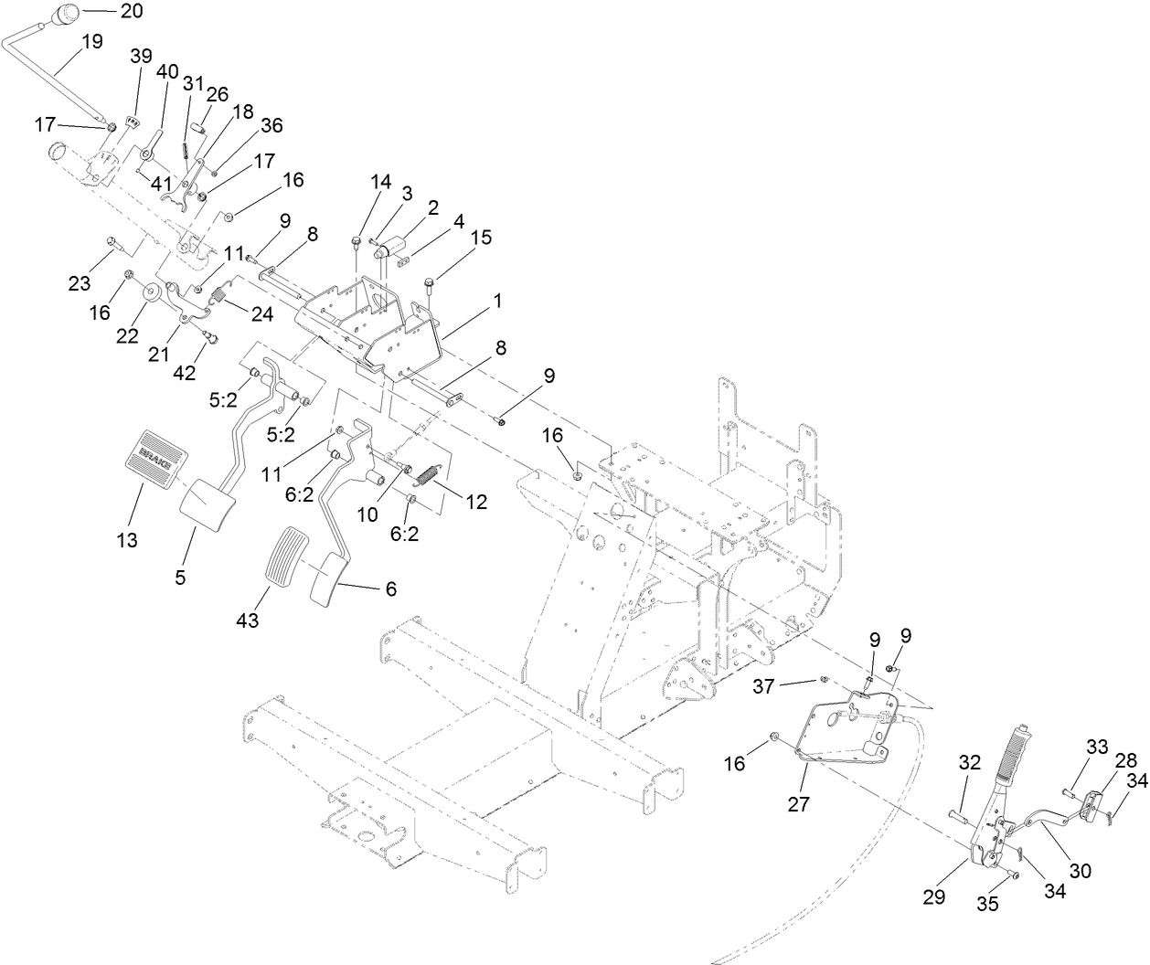 Pedal and Control Assembly