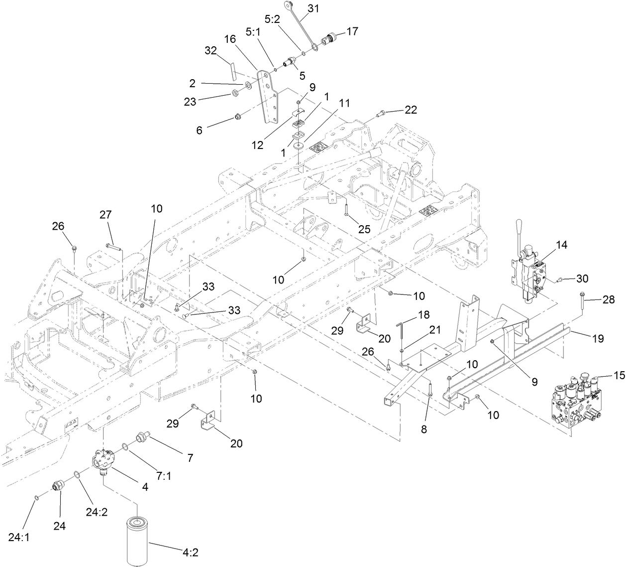 Manifold, Filter and Auxiliary Valve Assembly