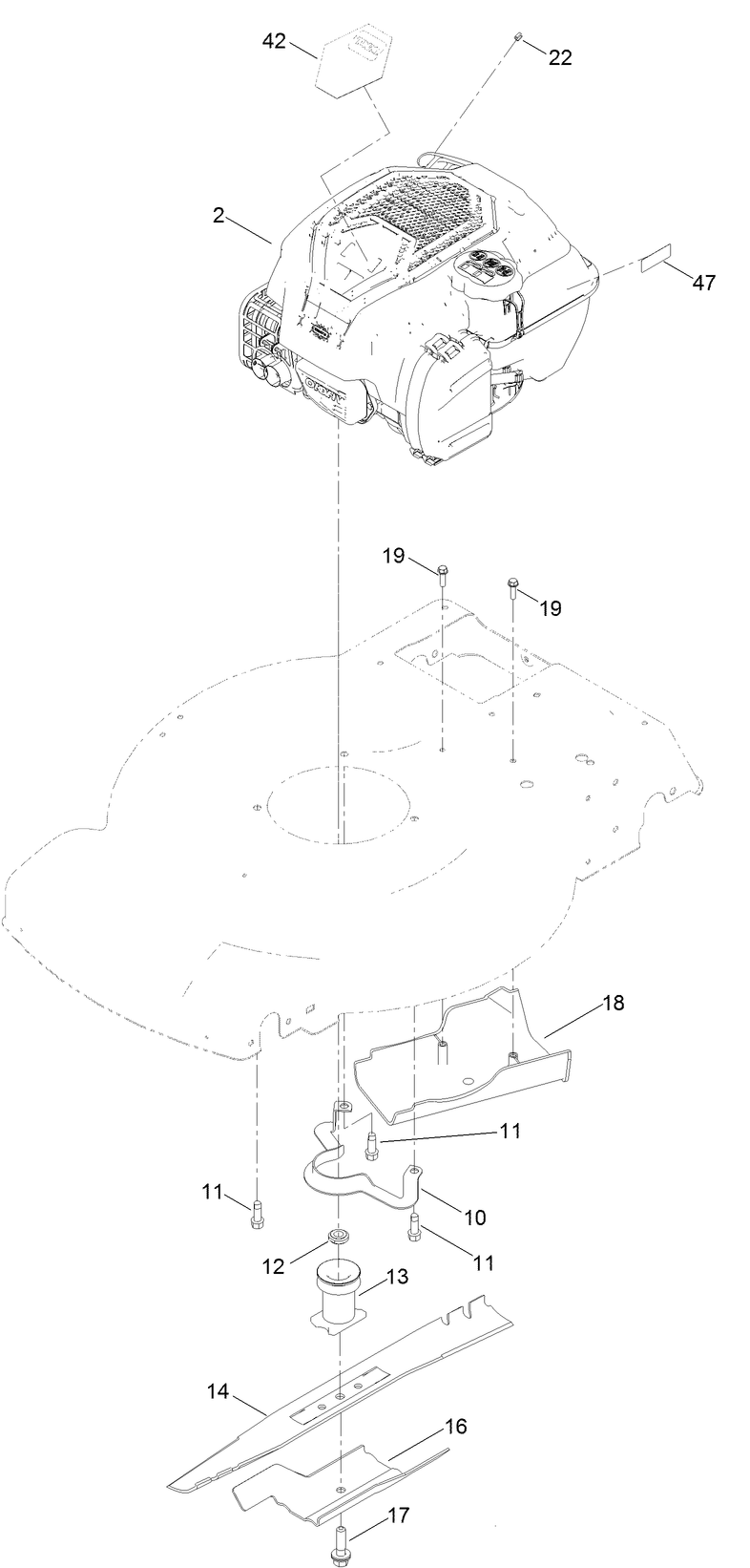 Engine and Blade Assembly