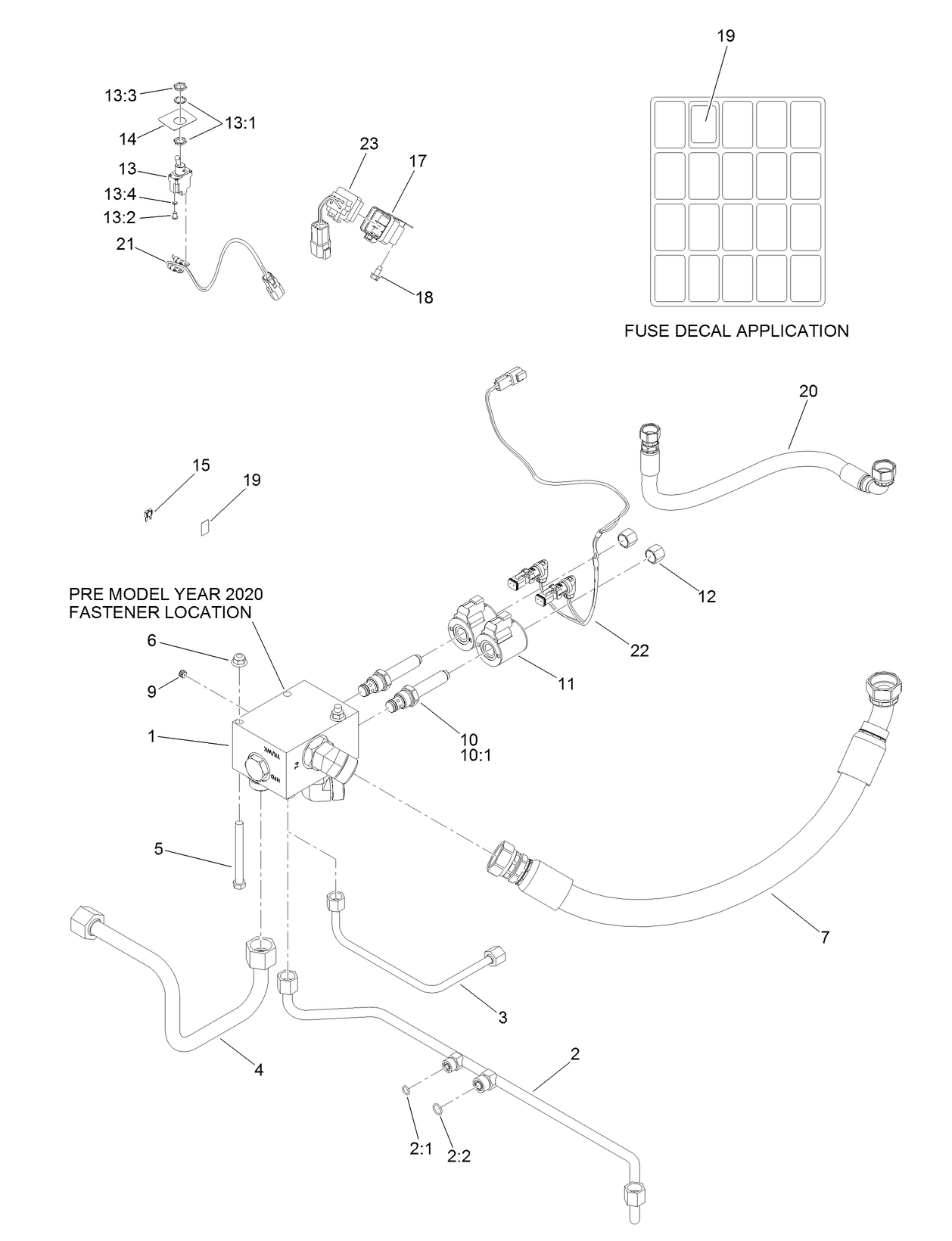 GM4500/4700 Manual Flow Divider Assembly