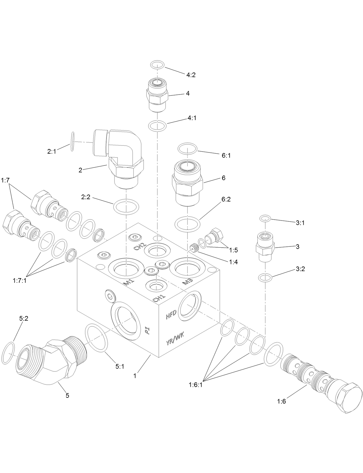 Flow Divider Manifold Assembly No. 121-3128