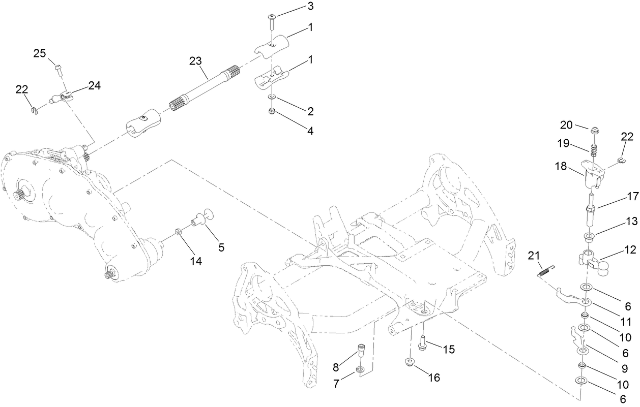 Drive Shaft and Reel Components Assembly