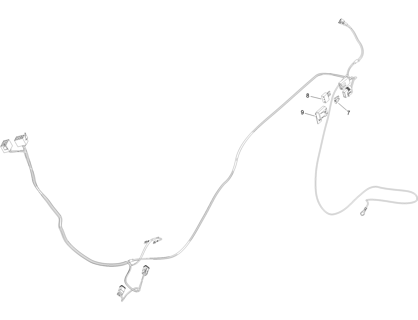 Auxiliary Hydraulic Wire Harness Assembly  No. 122-1774