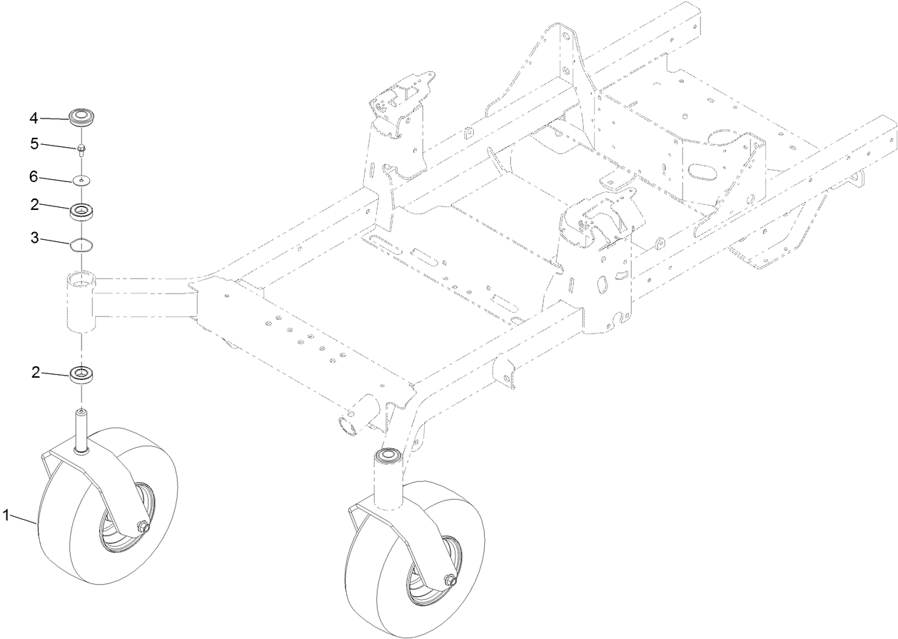 Caster Fork and Wheel Assembly