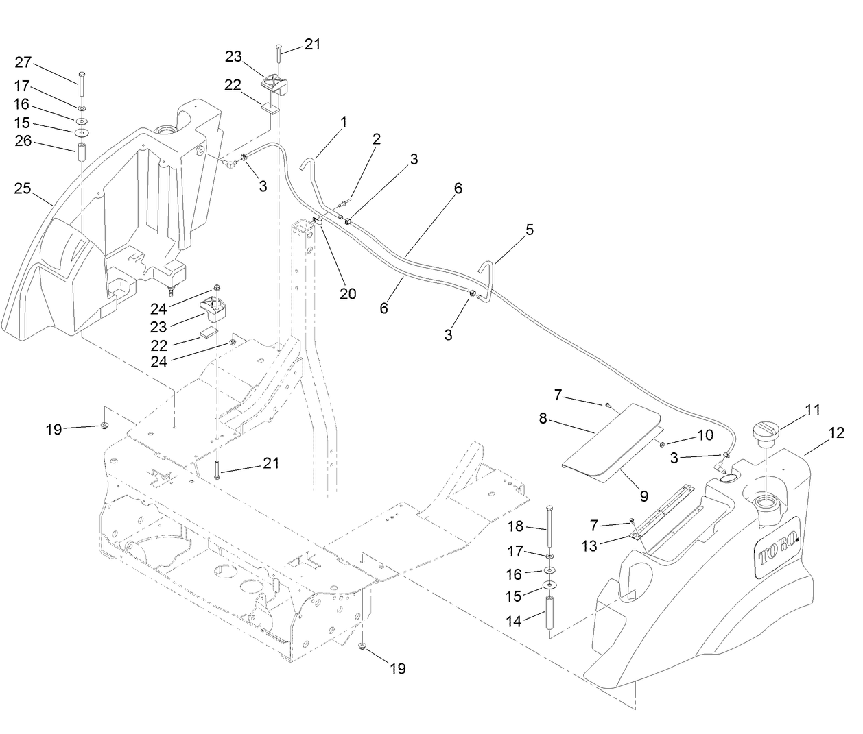 Left-Hand and Right-Hand Fuel Tank Assembly