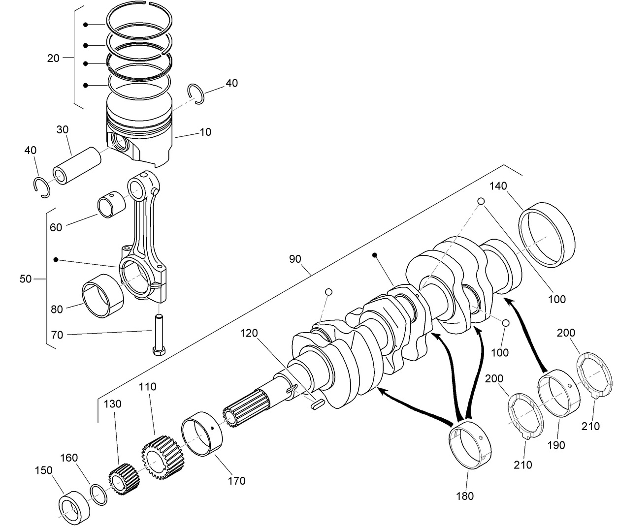 Piston and Crankshaft Assembly