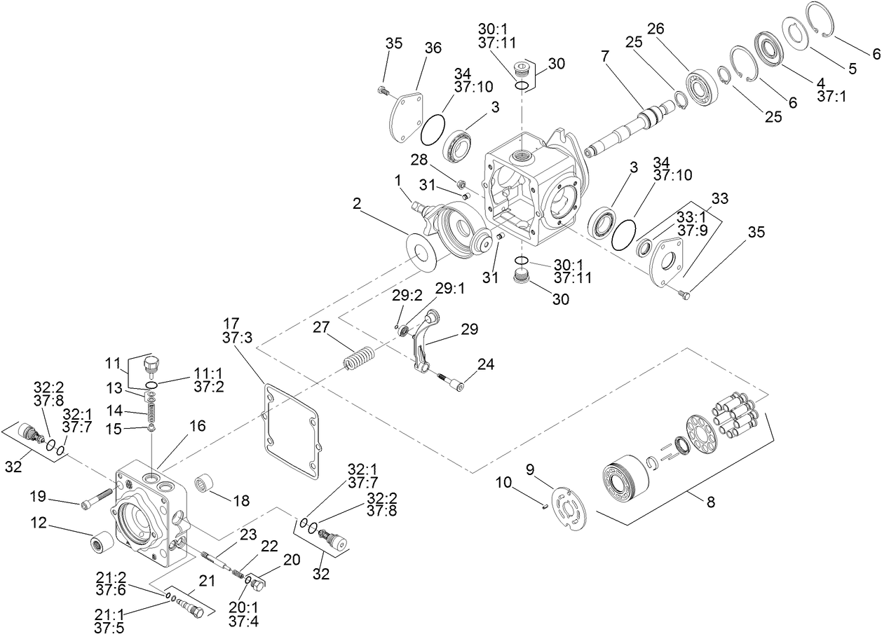 Variable Piston Pump Assembly No. 138-0305