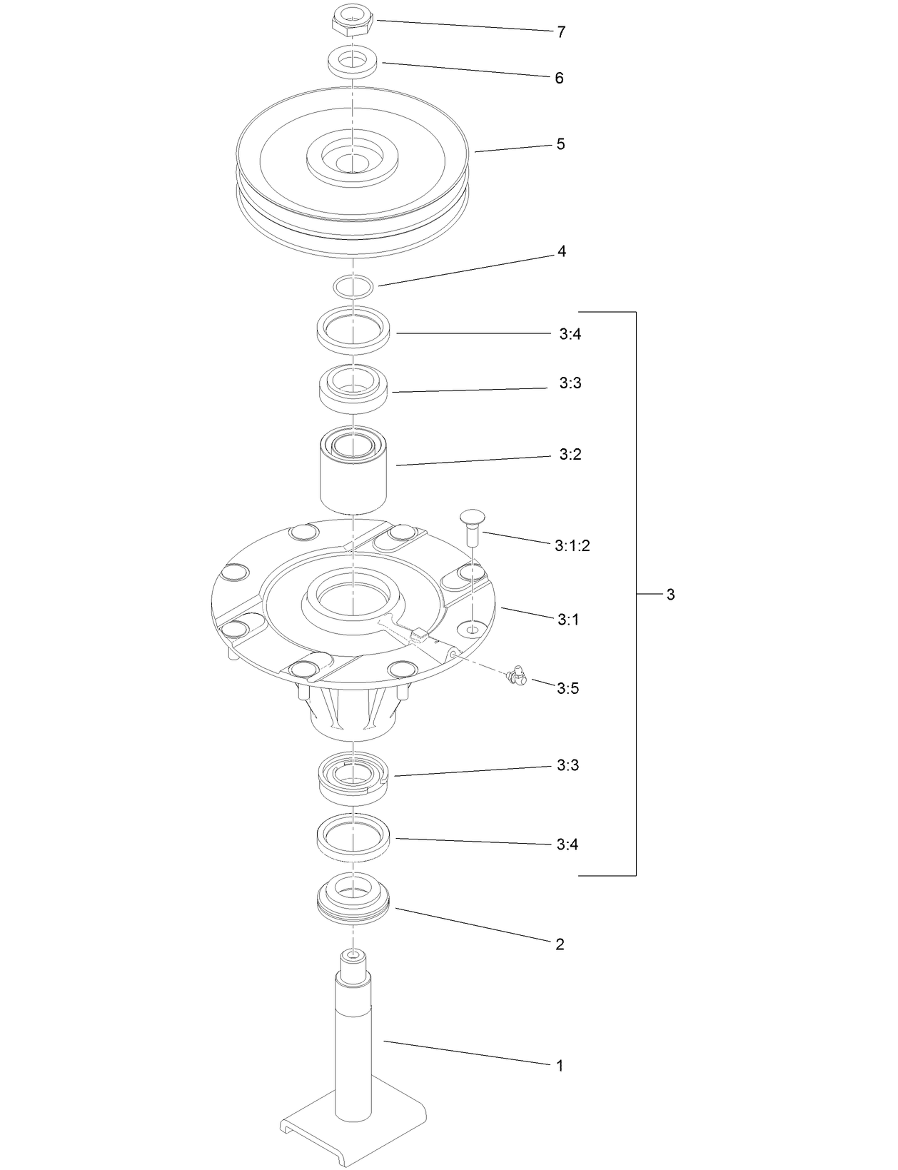 Double Driven Spindle Assembly No. 139-1033