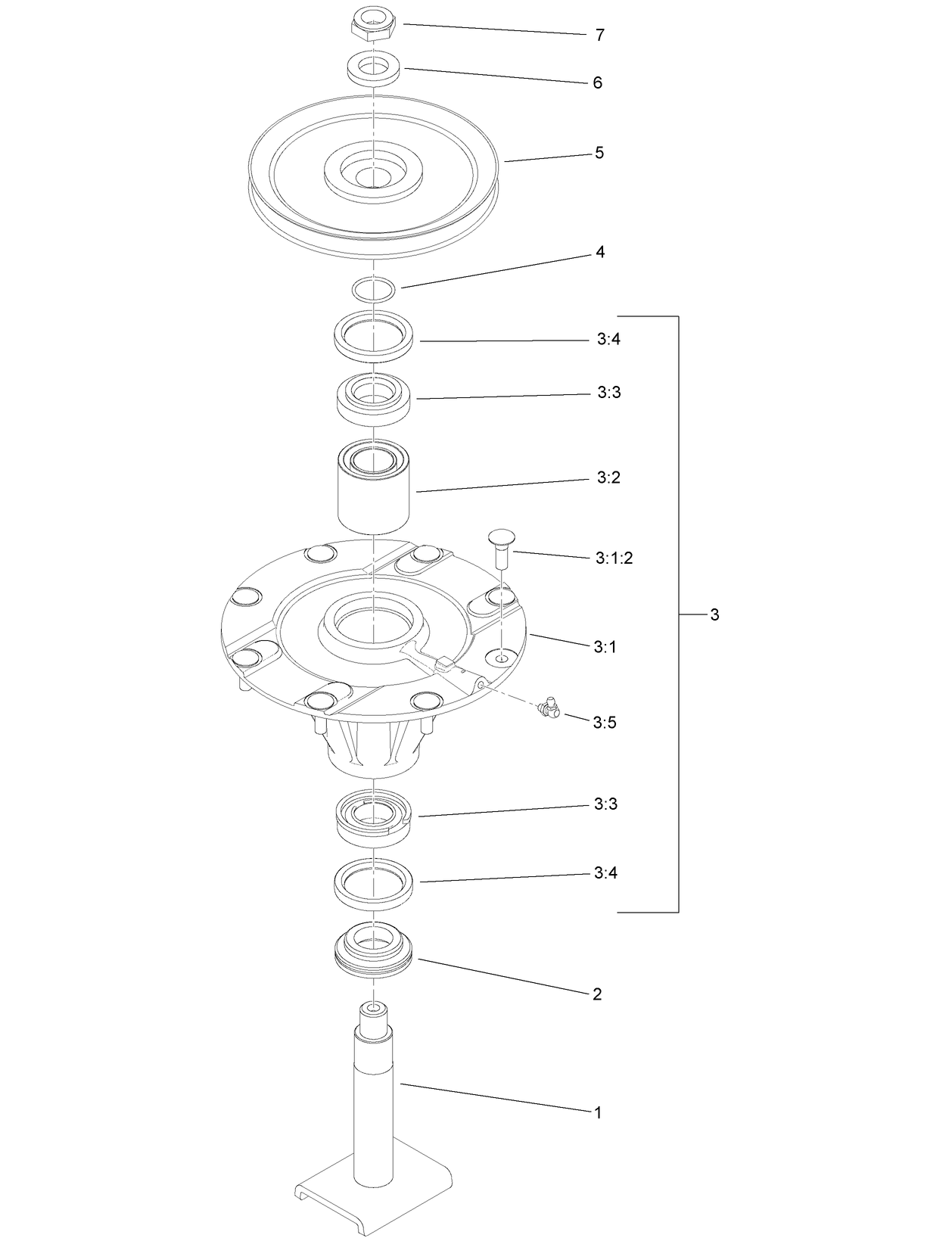 High Driven Spindle Assembly No. 139-1032
