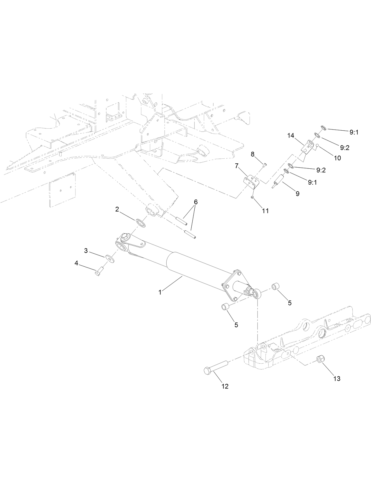Right Hand Deck Impact Arm and Limit Switch Assembly